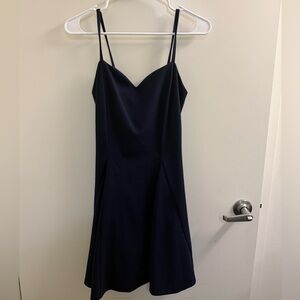 Aqua Navy Blue Dress
